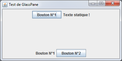 Après avoir relâché le bouton sur un autre composant