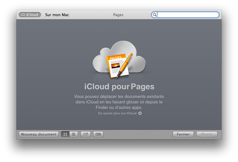 Créer un nouveau document dans Pages