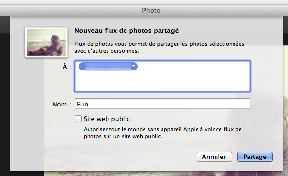 Partage d'un flux
