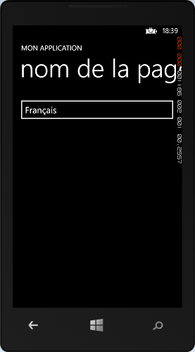 Le ListPicker plié