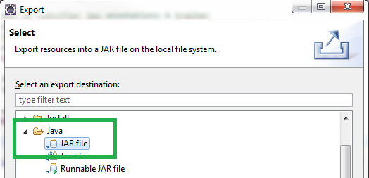 Menu Export
