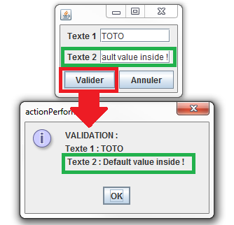 Après un clic sur Valider