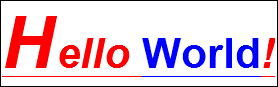 Le mot World en bleu sans l'italique