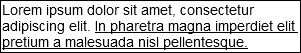 La deuxième phrase est soulignée.