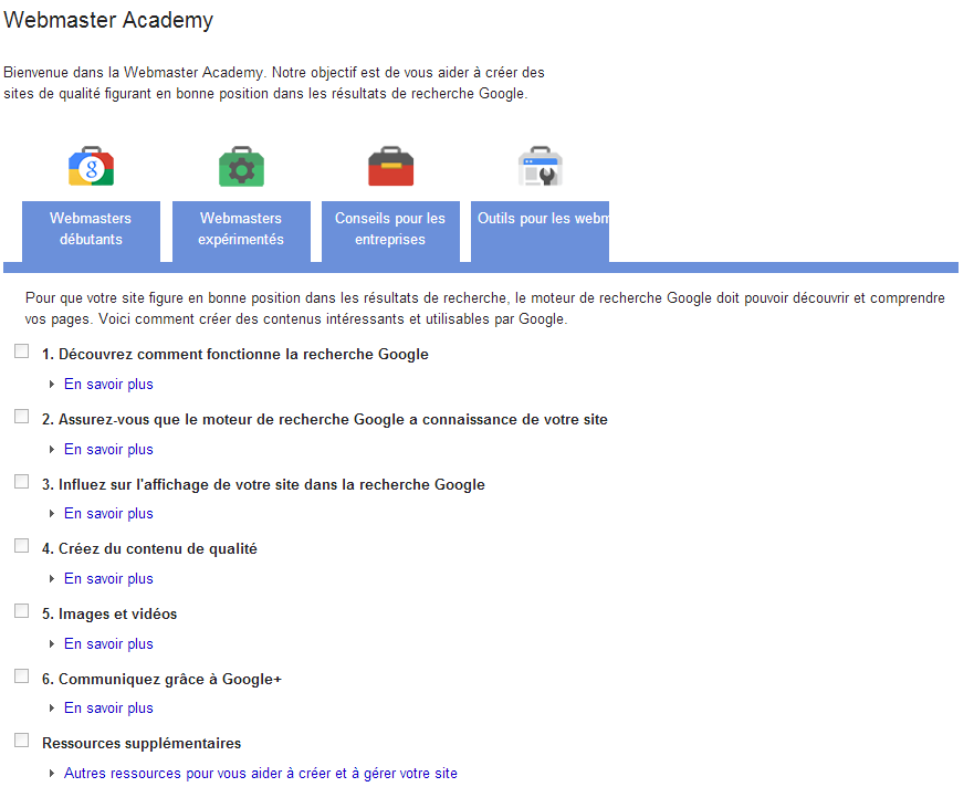 La Webmaster Academy de Google : un petit guide sur le référencement
