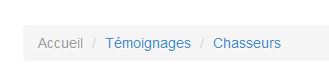 Effet de la classe breadcrumb