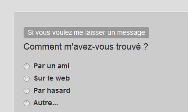 Un libellé dans un formulaire