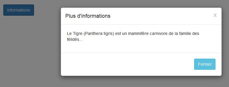 Effet de transition pour une fenêtre modale