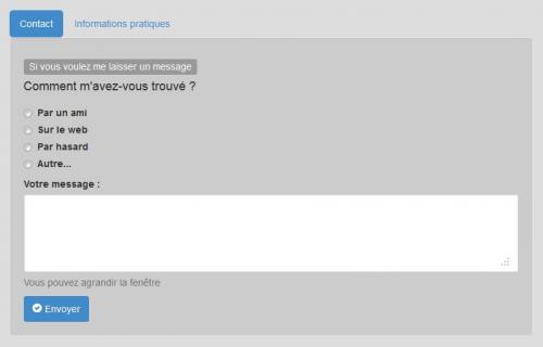 Onglets dans la page d'exemple
