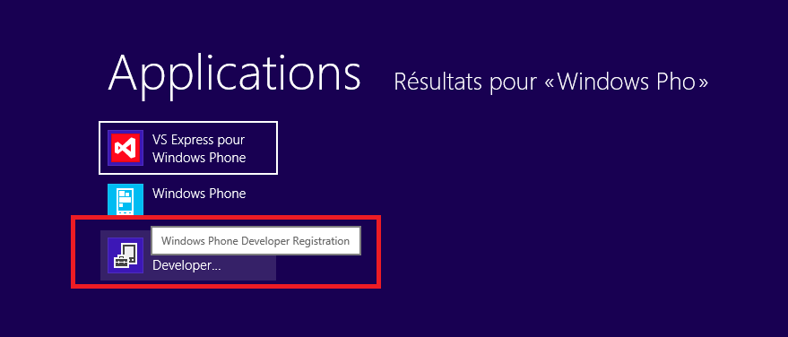 Démarrage de l'application d'enregistrement du téléphone