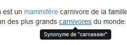 Info-bulle au-dessous