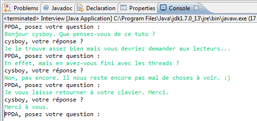 Exemple de résultat