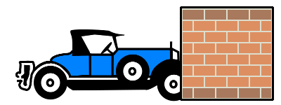 Collision entre les objets voiture et mur