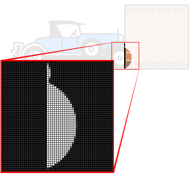 Résultat d'une multiplication entre les masques de deux images
