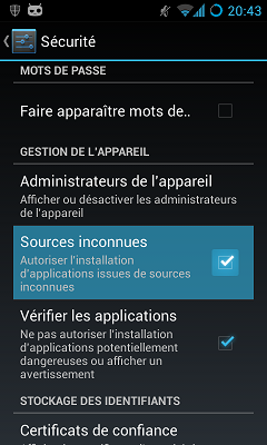 Ne touchez pas aux autres options