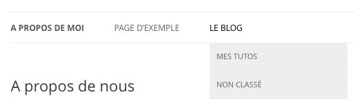 Affichage du sous-menu au survol