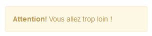 Une simple alerte