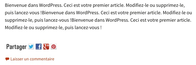 Le rendu sous les articles
