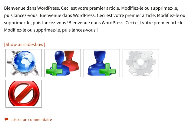 L'affichage sous forme de galerie