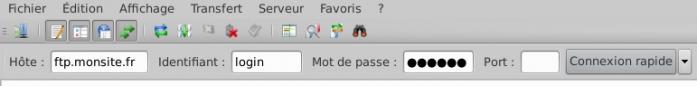 Connexion au serveur avec vos identifiants