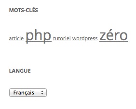 Le widget de qTranslate