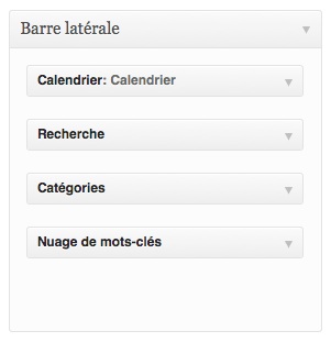 Les widgets utilisés pour ce TP