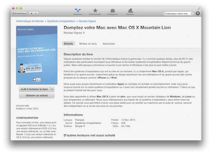 Acheter un eBook sur l'iBooks Store
