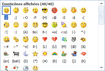 Emoticones par defauts de MSN-WLM