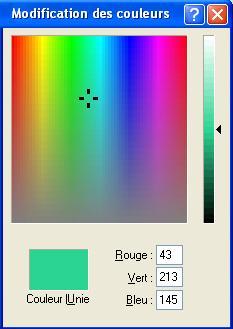 Sélection d'une couleur