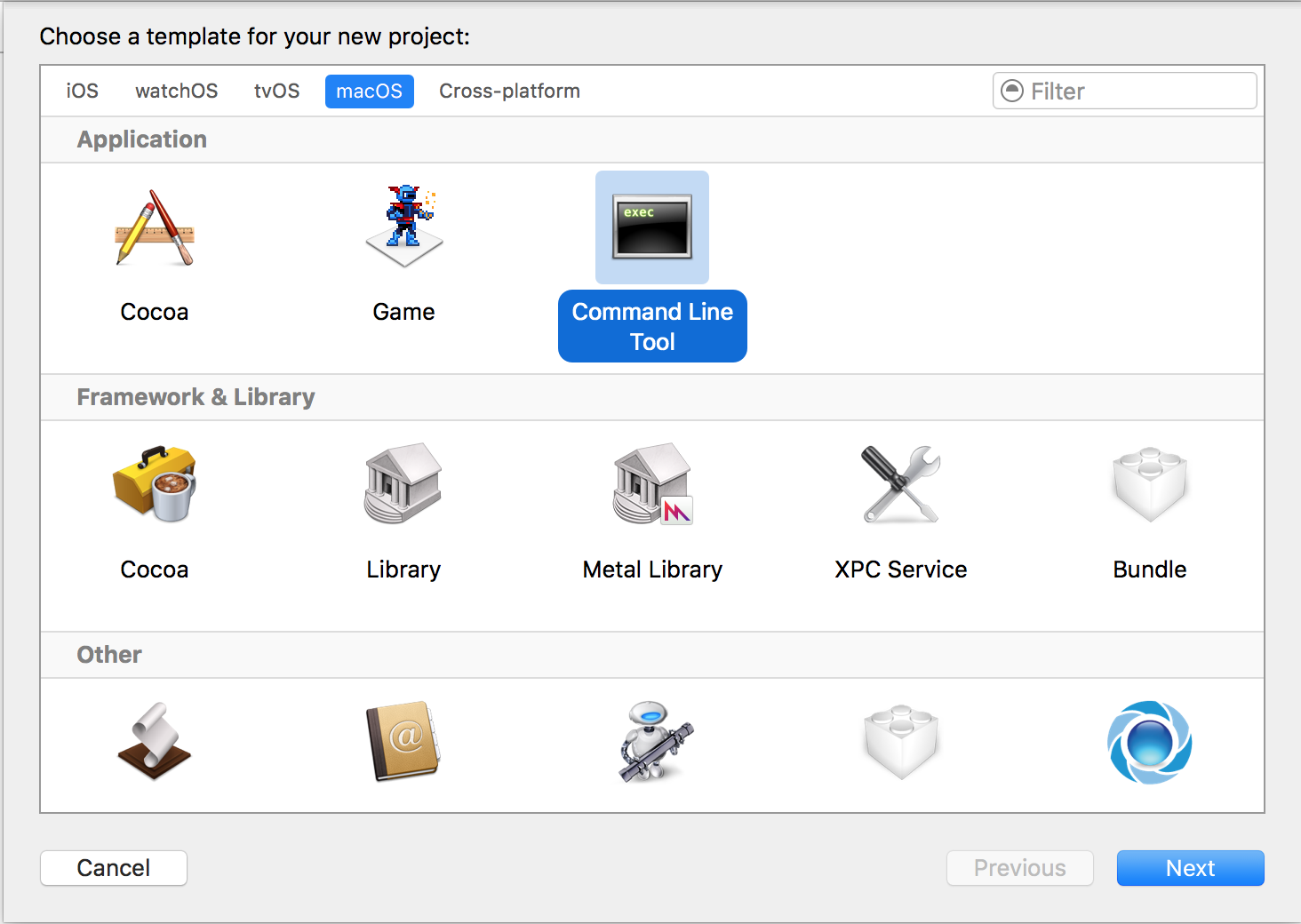 Création d'un projet pour Swift