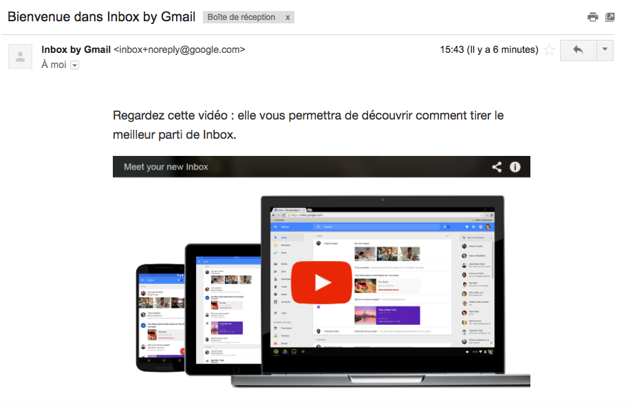 Vidéo explicative comme message de bienvenue