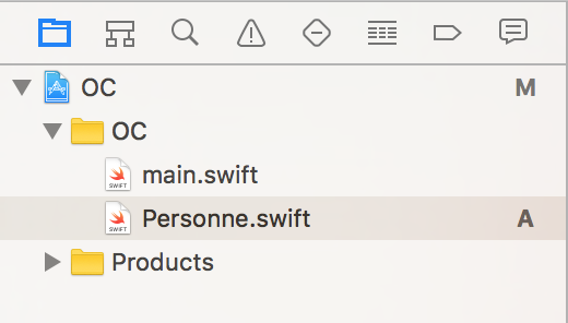 Création d'un nouveau fichier Swift (4/4)