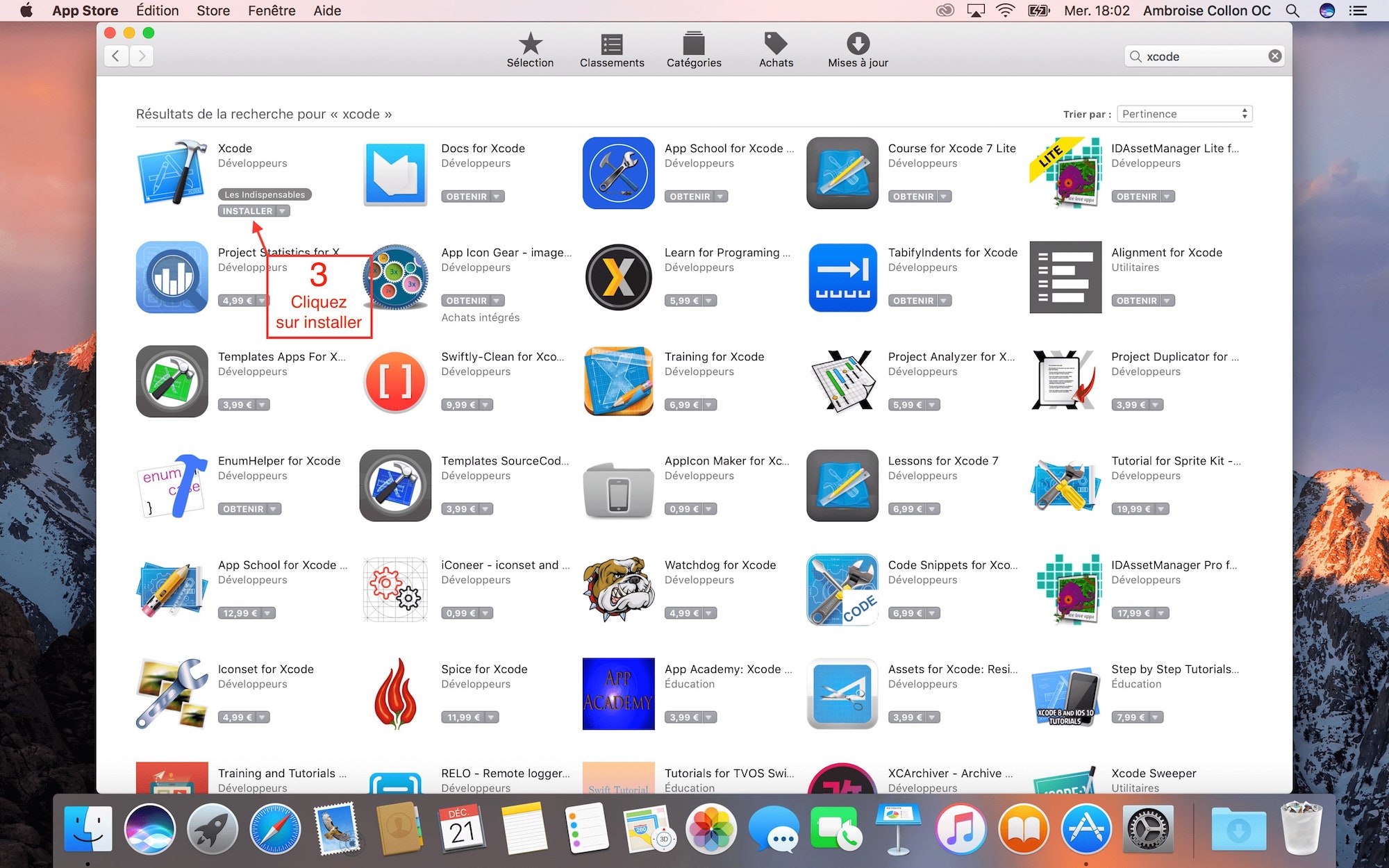 3. Cliquez sur installer.