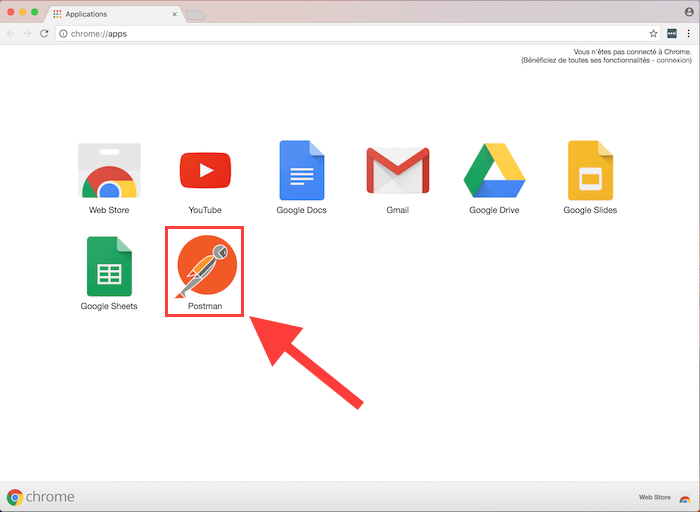 Icône de l'extension chrome Postman