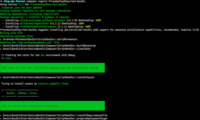 Installation du FOSRestBundle
