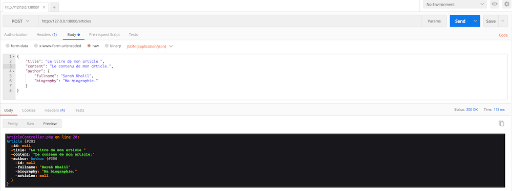 Conversion de JSON en objet