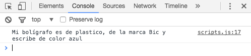 Concatenando las propiedades de un objeto con una cadena de texto