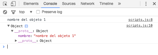 Mostramos objeto2 por consola