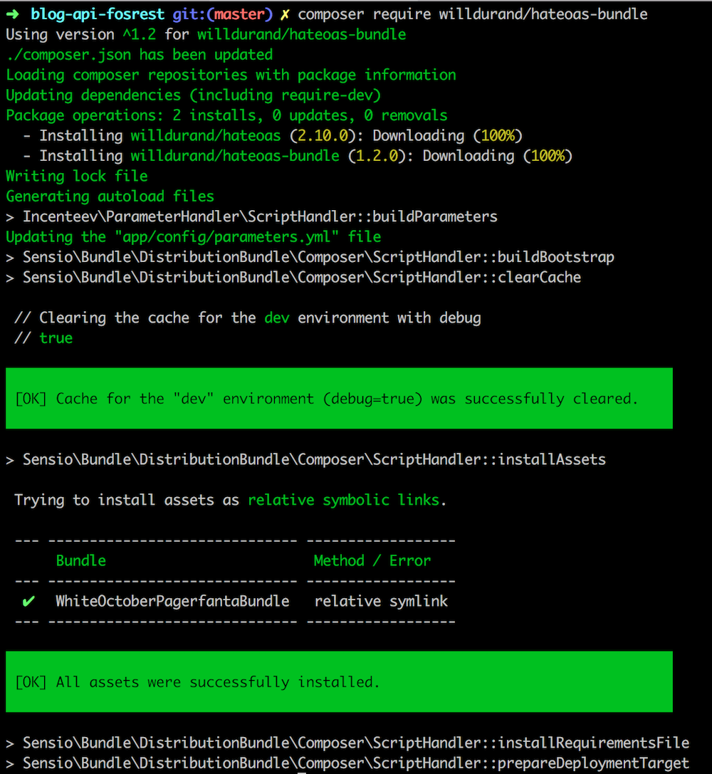 Installation du BazingaHateoasBundle