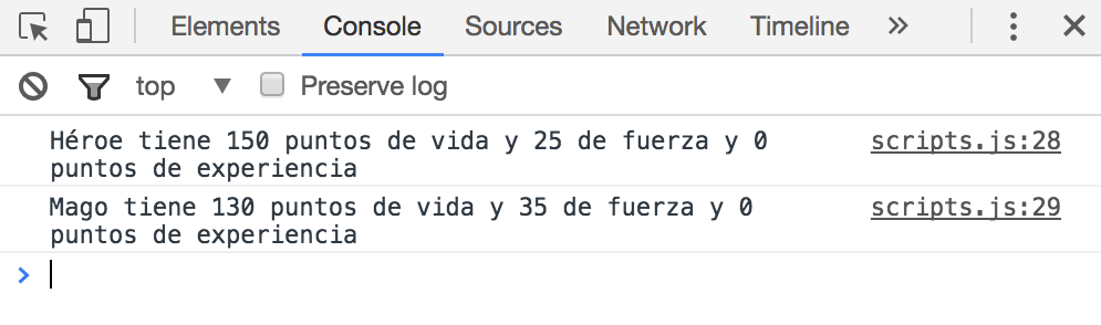 Resultado de la ejecución