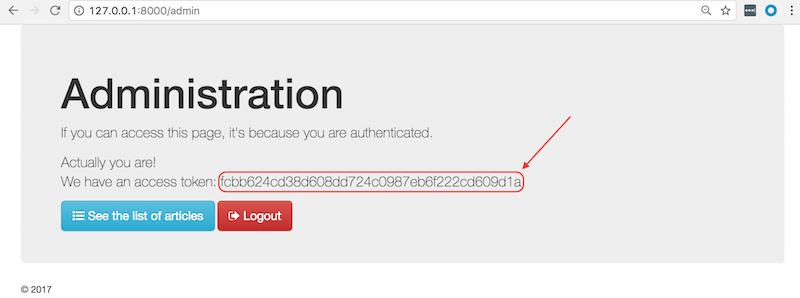 Récupération d'un access token valide