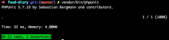 Lancement des tests PHPUnit