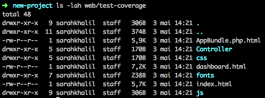 Dossier contenant le rapport HTML
