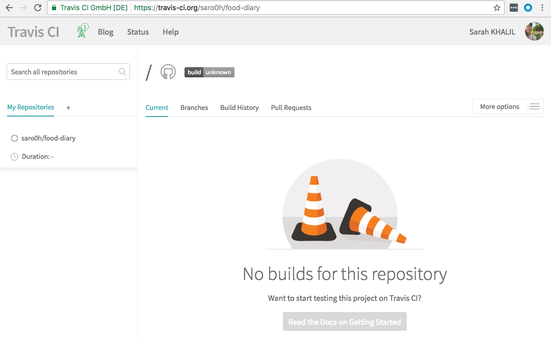 Page dédiée aux builds d'un reposotory
