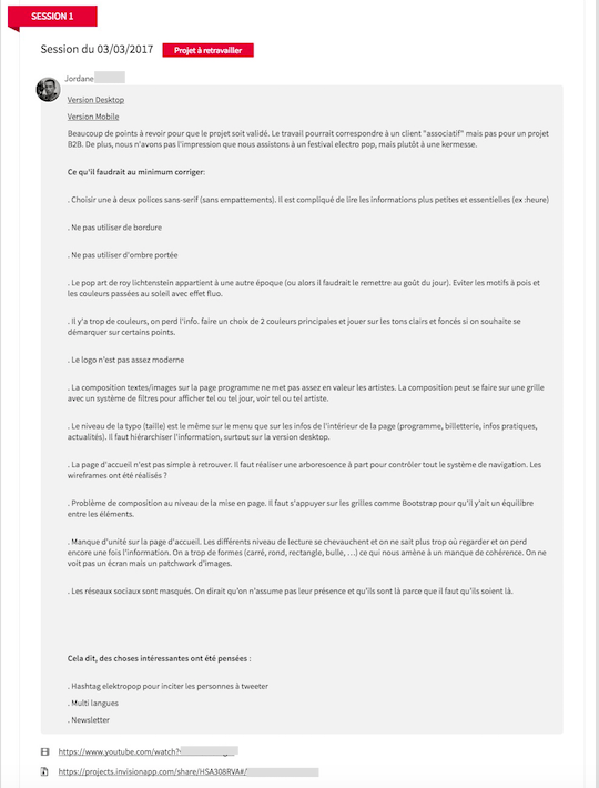 Projet à retravailler