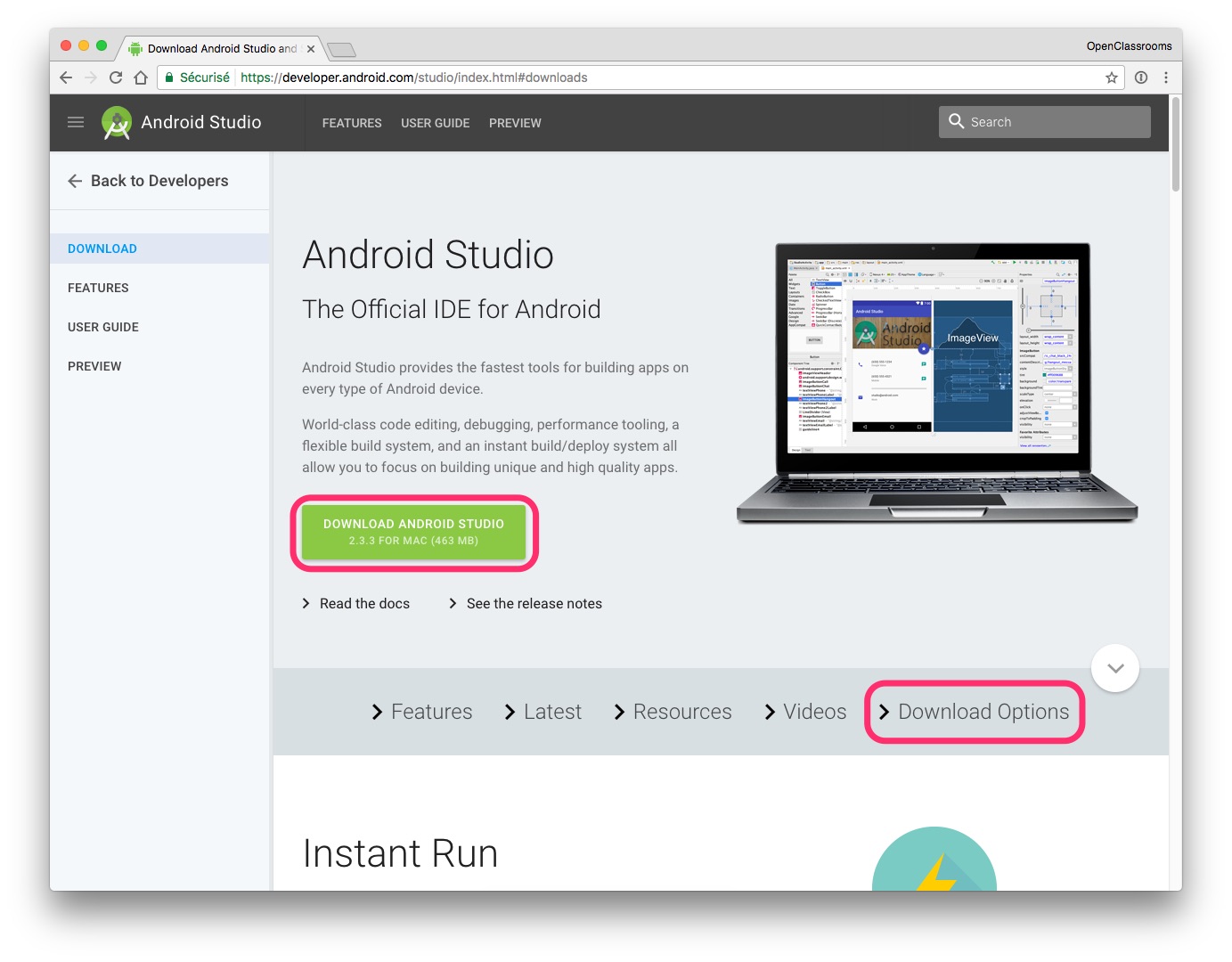 Android Studio 2022.3.1.18 download the new for windows