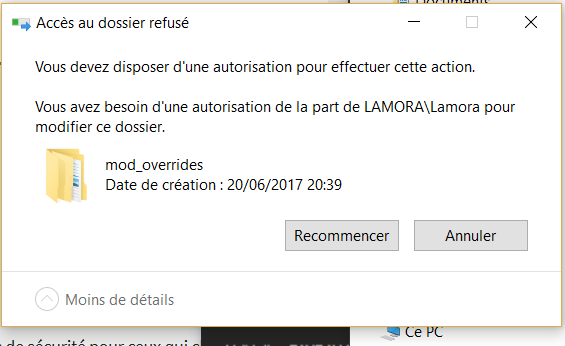 Probleme D Autorisation Windows 10 Par Angel Of Fire Openclassrooms