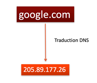 Le DNS permet de traduire le nom d'hôte en adresse IP