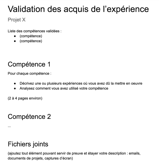 Un template de VAE que vous pouvez utiliser comme base