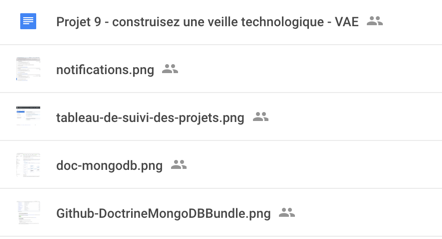 Un dossier de projet d'un étudiant